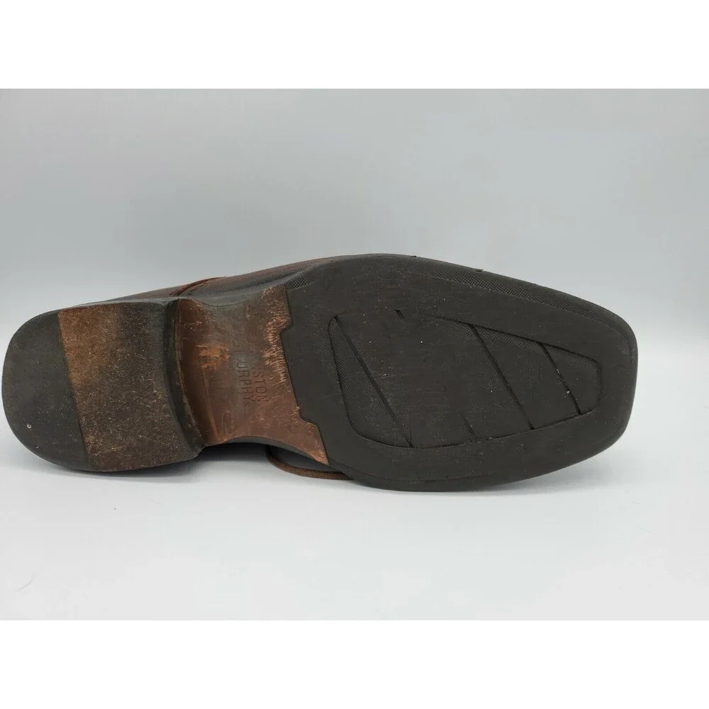 JOHNSTON & MURPHY Men's Shoes Bicycle Toe Oxfords Sz 9.5 M Brown Leather
